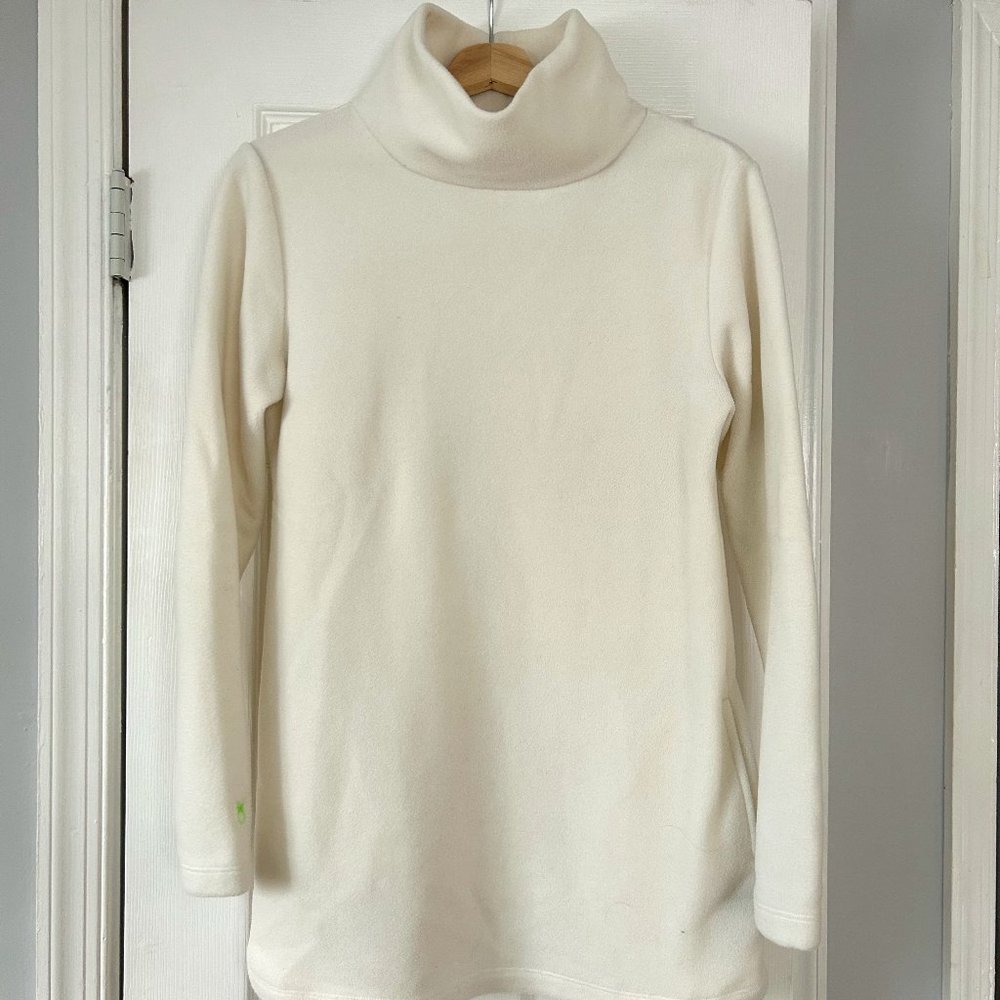 Dudley Stephens Cobble Hill Turtleneck Fleece Cream Medium